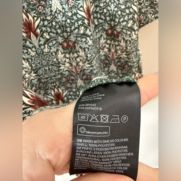 H&M Morris & Co. Green Floral Print Dress - Picture 4 of 5